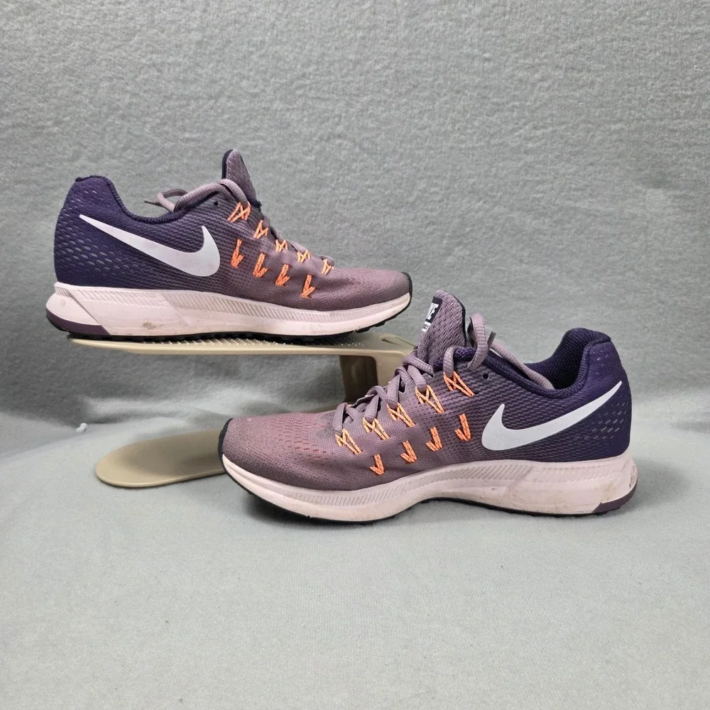Nike Air Zoom Pegasus 33 Womens Running Shoes Plum Orange 831356-500 US 6.5